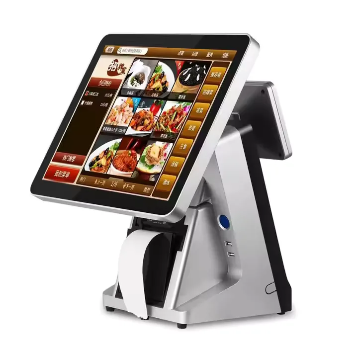 GK-S390A 15.6″ Android POS dual screen touch screen kiosk with cash register & printer