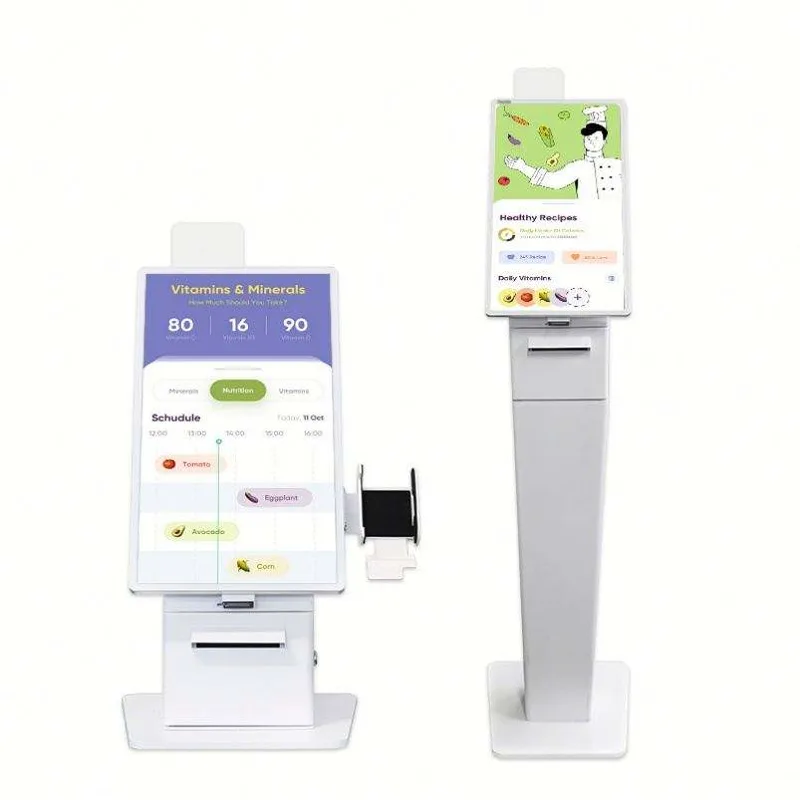 GK-SS215A 21.5″ Android Self-service Payment Kiosk – Android countertop or floor stand with optional 2d barcode scanner, thermal printer & payment terminal mounting support