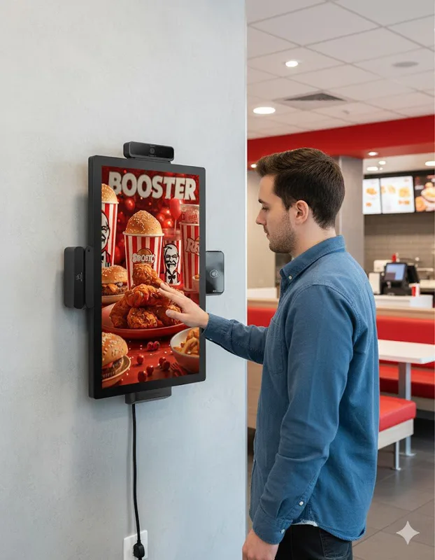 GK-WM1519T 15.6-inch High Performance Android AI Voice Ordering Kiosk: Dev Platform for QSRs & Restaurants