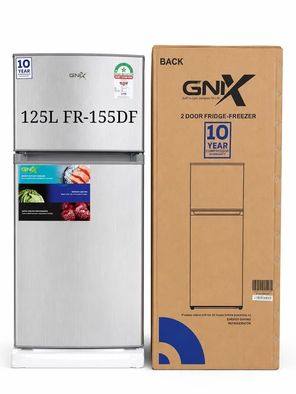 GNIX 2Door Fridge-Freezer125litresdefrost