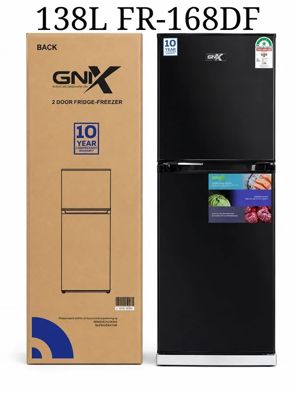 GNIX 2Door Fridge-Freezer138 litres Defrost