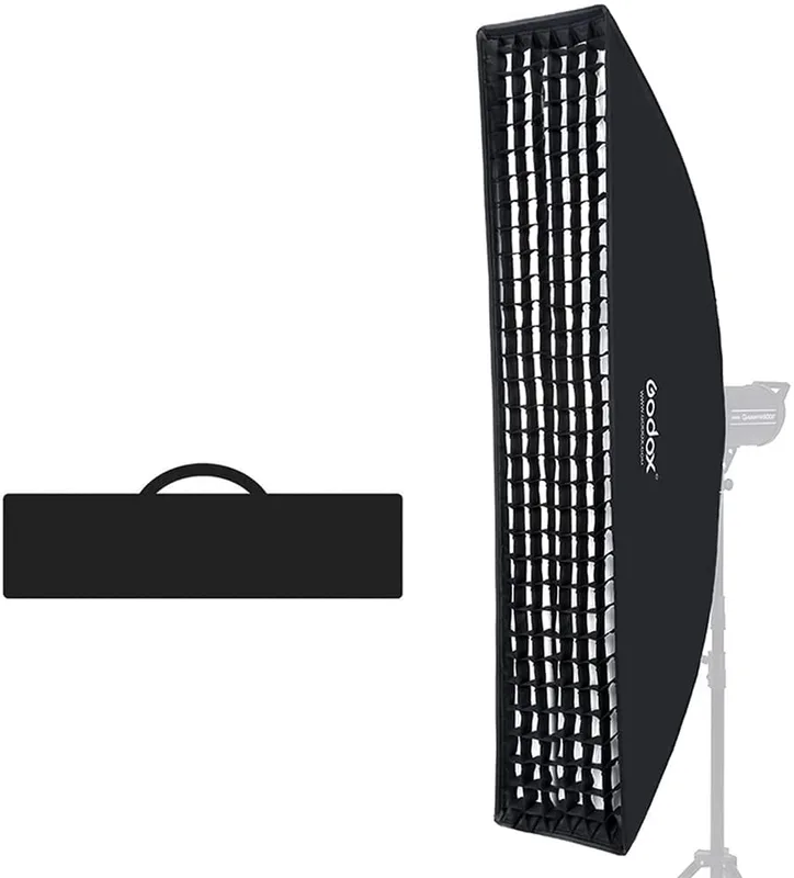Godox 30x120cm Softbox Honeycomb Grid Strip Soft Box Bowens Mount for Photo Studio Flash