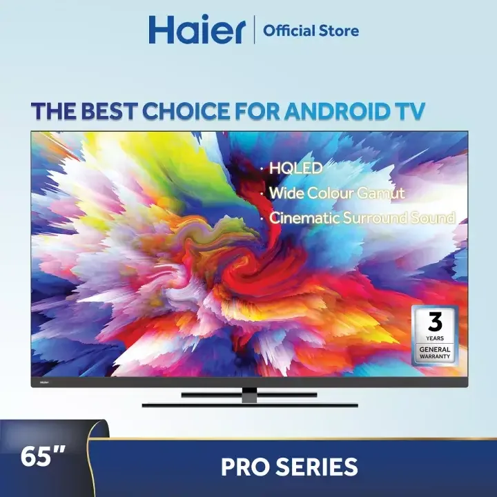 Haier H65S6UG 65″ UHD HQLED Android Frameless TV S6
