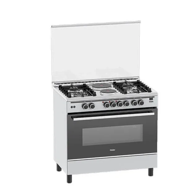 Haier 4 Gas Burner + 2 Electric Plates 60×90 Cooker with Electric Long Oven – HCR6042EDS