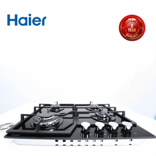 Haier HOB-S765B 60cm 4 Burner Built-In Gas Hob Black