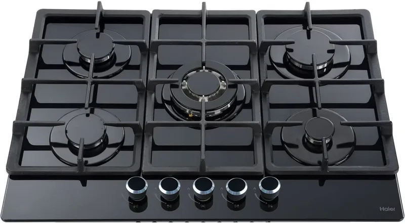 Haier HOB-S775B 90cm 5 Burner Built-In Hob – A high-performance built-in cooking solution designed to deliver powerful heat control and efficient mult