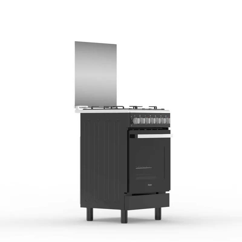 Haier 3 Gas + 1 Electric 60×60 Cooker with Electric Oven, Silver – HRE6313CDRSS