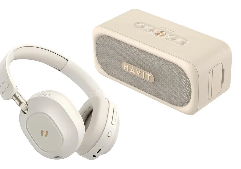 Havit SKH001 Audio Series Bluetooth Wireless Speaker + Headphone Combo – Heavy Duty Professional Stereo Sound Combo Set with Portable Speaker and Over