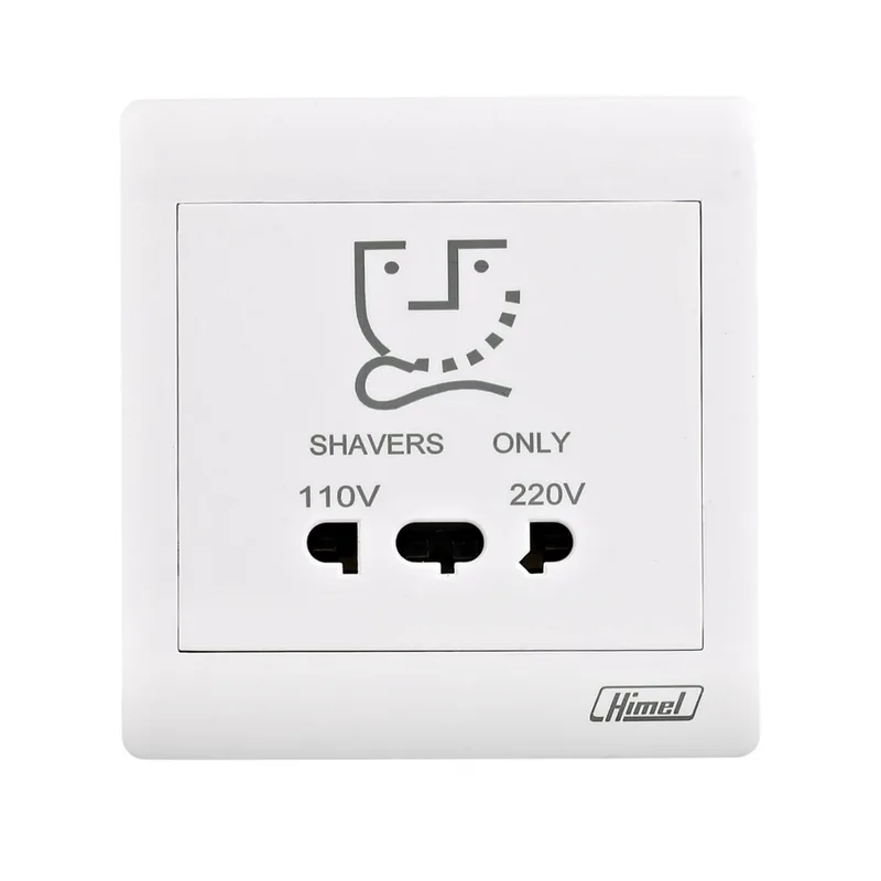 Himel Altivo 1 Gang 15A Shaver Socket 110V/230V White