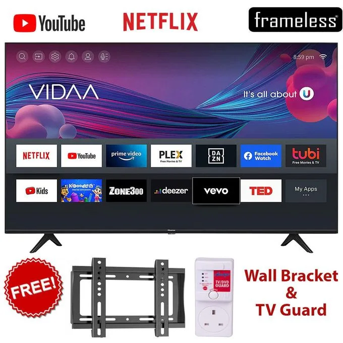 Hisense 43″ 43A4N (New 2025) FHD Smart Frameless TV