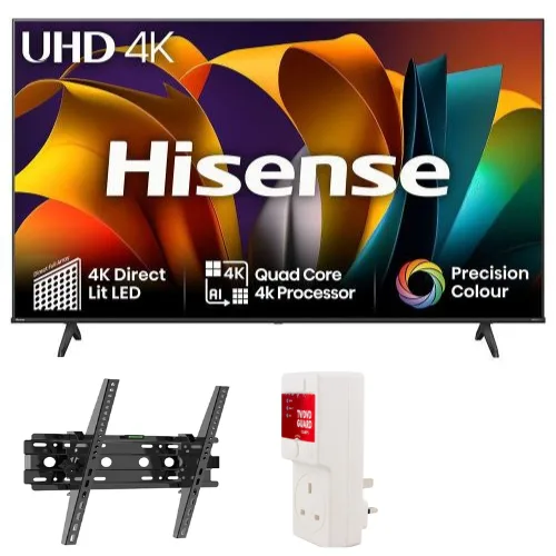 Hisense 50 Inch Smart 4K UHD Frameless TV 50A6N (2025 Model)