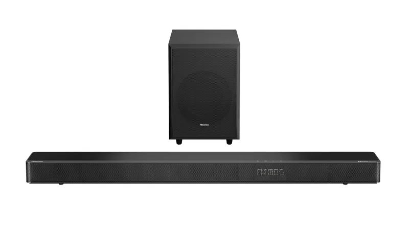 Hisense AX3120Q 3.1.2 Ch Soundbar with wireless subwoofer- Enhances your home entertainment with immersive surround sound and powerful bass for a cine