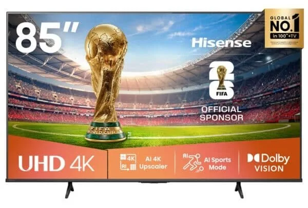 Hisense 85″ smart 4k UHD frameless(A6 series)