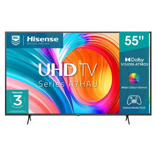 HISENSE 55 INCH SMART 4K UHD FRAMELESS TV A7 SERIES KENYA