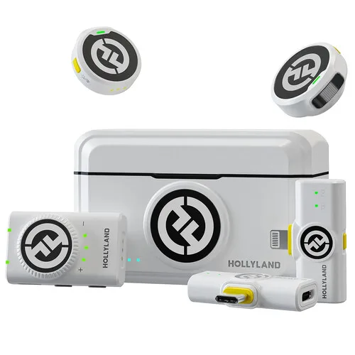 Hollyland Lark M2 Combo Wireless Microphone for Camera, iPhone and Android – White
