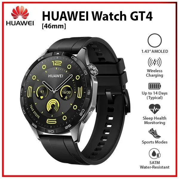 Huawei Watch GT 4 46mm 1.43″ AMOLED Bluetooth iOS Android Smartwatch