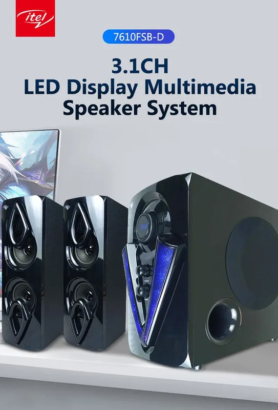 Itel 7610FSB-D 3.1CH Sub Woofer Multimedia Speaker System