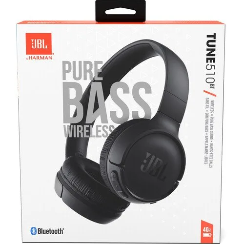 JBL-Tune 510BT Wireless On-Ear Headphones-JBLT510BTBLKAM