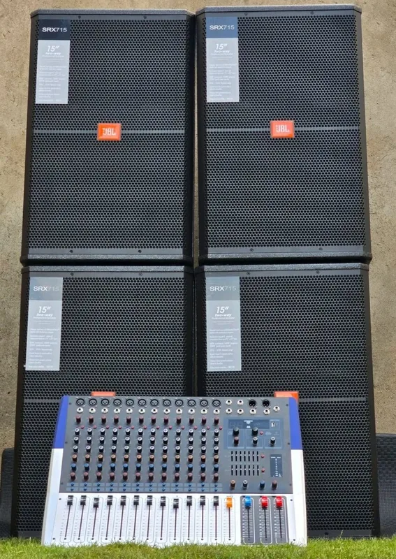 Jbl complete pa system with mixer
