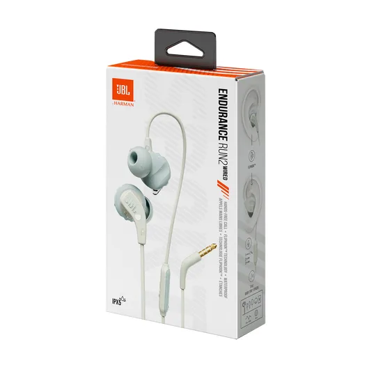 JBL Endurance Run 2 – Waterproof Wired Sports In-Ear Magnetic Headphones (Black)