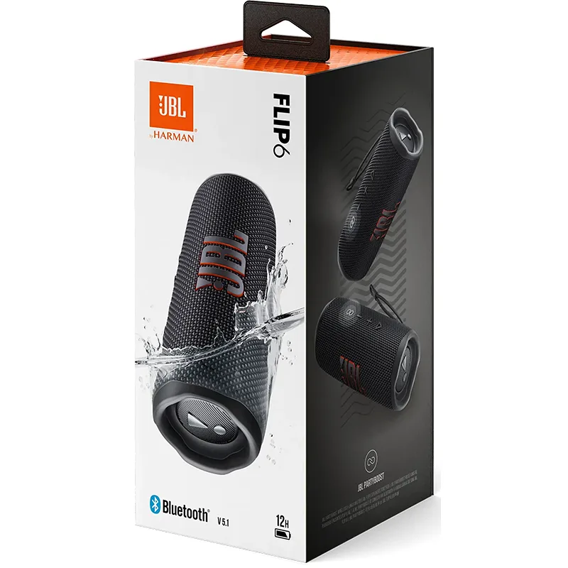 JBL Flip 6 Portable Bluetooth Speaker Black