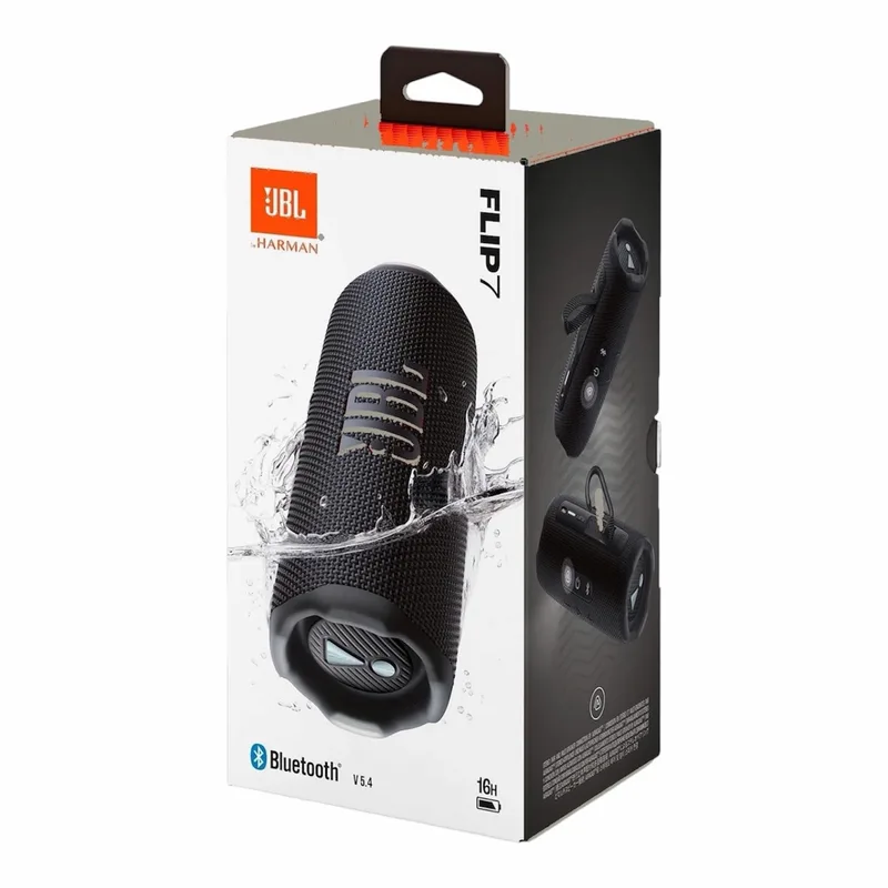 JBL Flip 7 Portable Bluetooth Speaker – Black