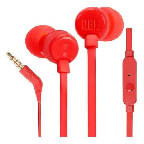 JBL Tune 110 Earphones-Red -JBLT110RED