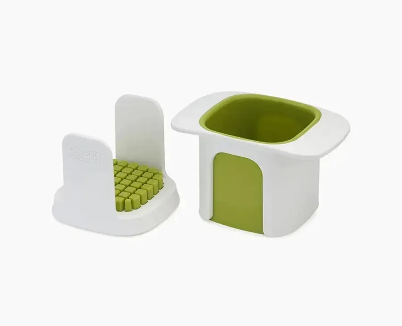 Joseph Joseph ChopCup Vegetable Chopper – White, Compact Onion Dicer with Stainless-Steel Blades