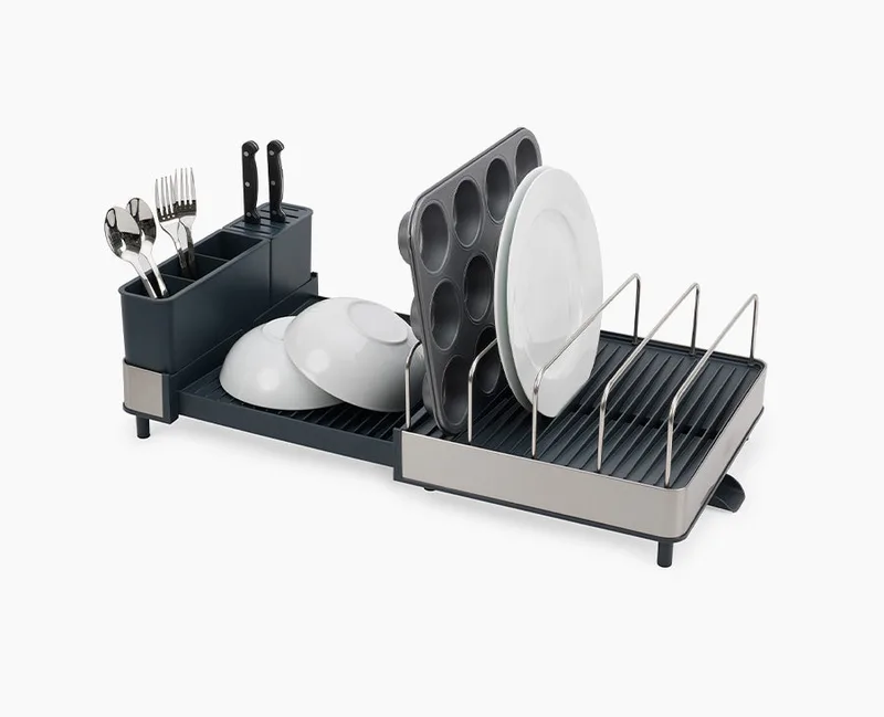 Joseph Joseph Extend Max Stainless Steel Dish Rack | Expandable Drainer for Large Sufurias and Cookware