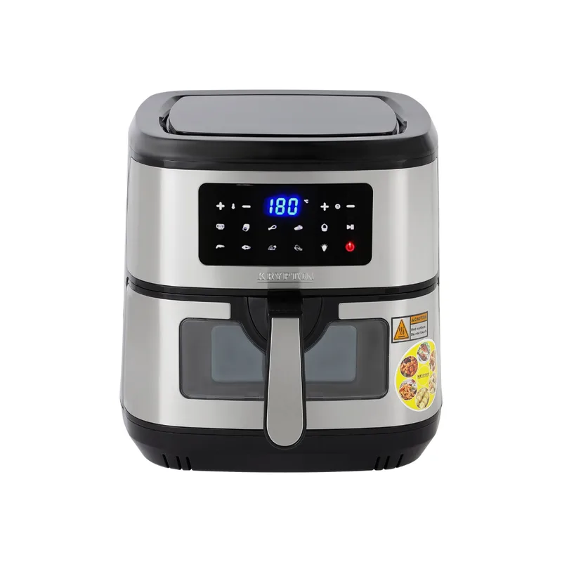 Krypton Double Heating Digital Air Fryer 7.5L Large Capacity, 2150W, Black & Silver