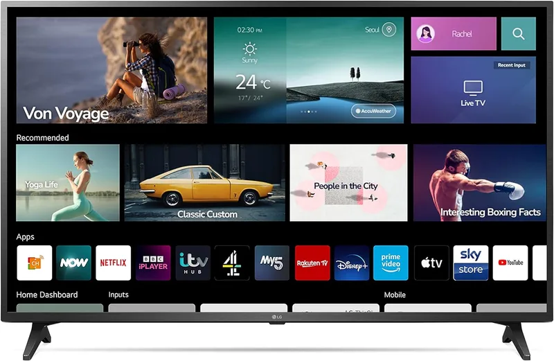 LG 50UQ75006 UHD 4K TV 50 Inch UQ7500 Series, Cinema Screen Design 4K Active HDR WebOS Smart AI ThinQ