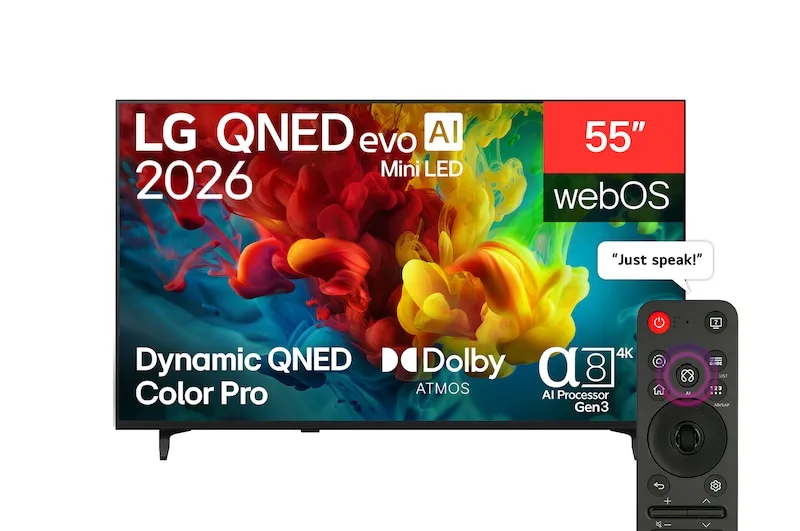 LG 55 Inch Smart TV 4K UHD Mini LED Built-In Receiver – 55QNED84B6T