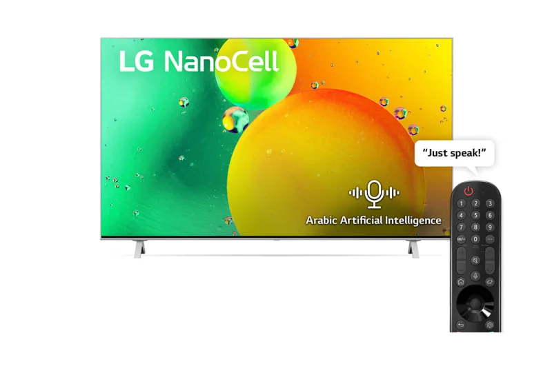 LG 65NANO776QA NanoCell NANO77 Series webOS22 with ThinQ AI 4K Active HDR Smart LED TV