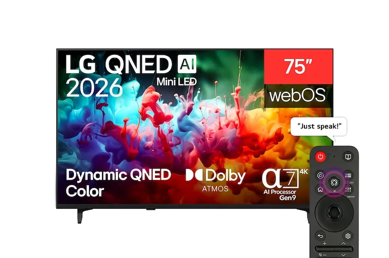 LG 75inch QNED 4K AI Mini Led Smart Television– 75QNED72B6T