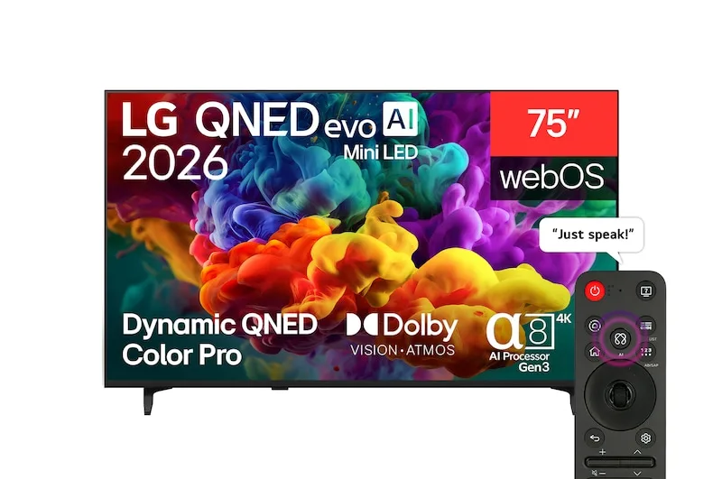 LG 75inch evo AI QNED85 4K QNED Smart Television – 75QNED85B6T