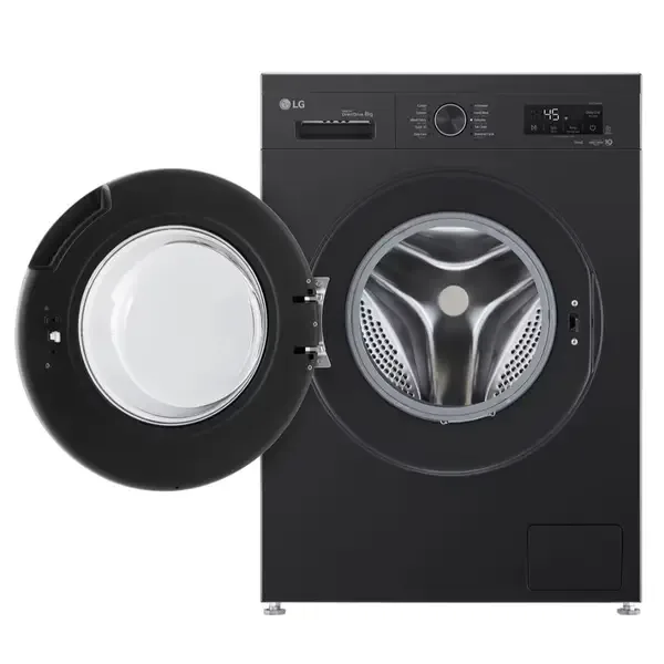 LG 8kg Front Load Automatic Washing Machine with Wi-Fi Black F4Y2TYG6X