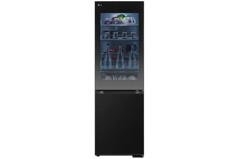 LG GC-V459FSKW Bottom Freezer Refrigerator, 349l – Black, Smart ThinQ™, Smart Inverter Compressor
