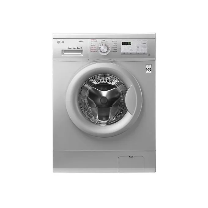 LG Front Load Washing Machine, 8KG Steam – Silver