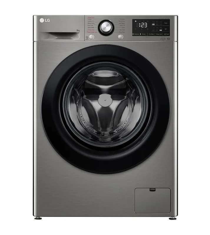 LG F4R3VYG6P Front Load Washing Machine, 9KG – AI DD Technology, Steam Technology
