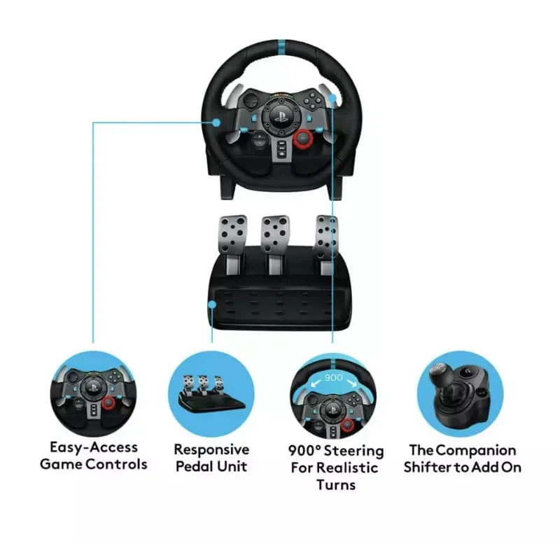 Logitech G29 Driving Force Racing Wheel for PS5, PS4, PS3 & PC