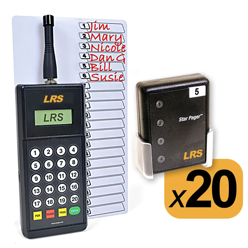 Staff Pager System Kit with 20 Pagers by LRS