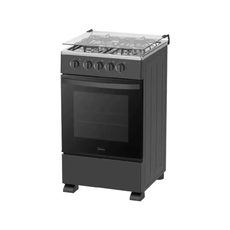 Midea Gas Oven with 4 Gas Burners 50*60 Black(50E3G1H-BK)