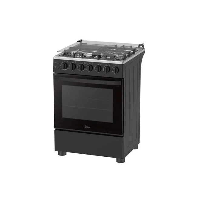 Midea 60*60- 3Gas + 1 Electric Standing Cooker With Electric Oven (60E3G1H4F-BK)-Black