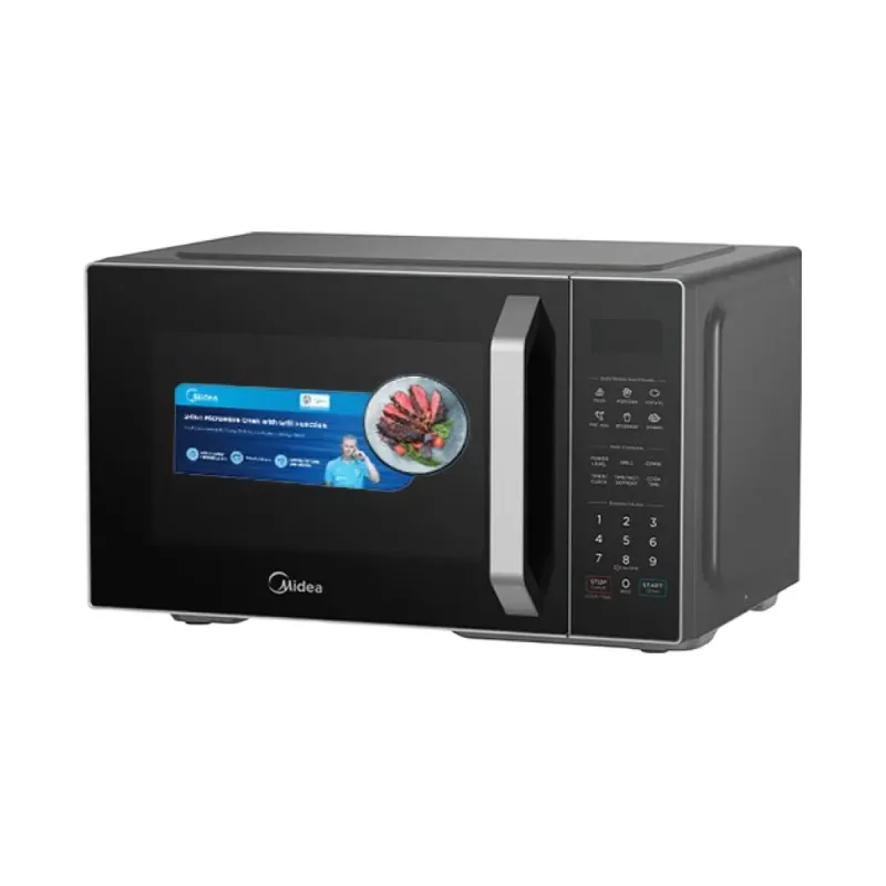 Midea Microwave 25L, 800W, Digital Control with Grill & Silver Panel