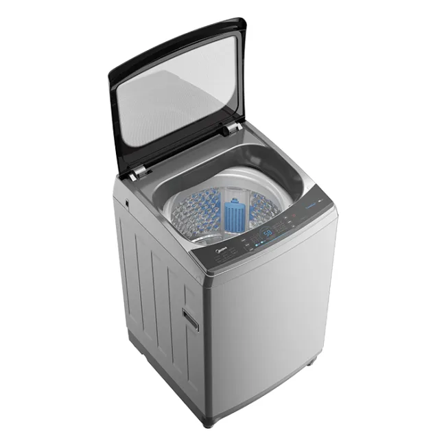 Midea 8Kg Top Washer With Metal Body With Soft Close Glass Cover And Turbo – Grey