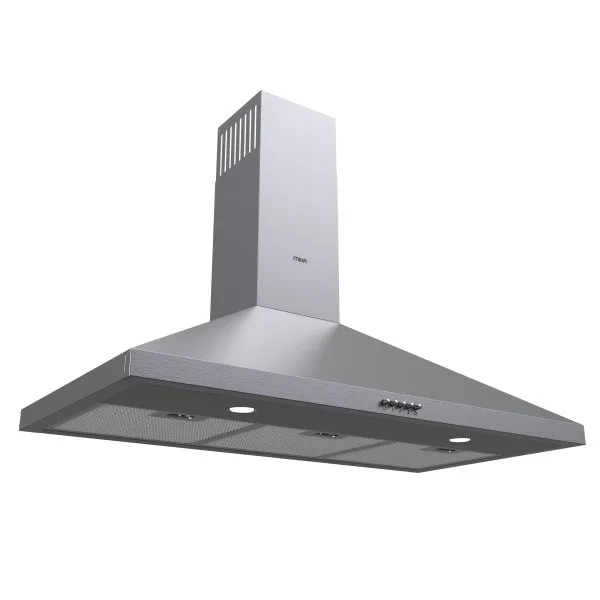 Mika MHP912BX 90cm Pyramid Push Button Chimney Hood