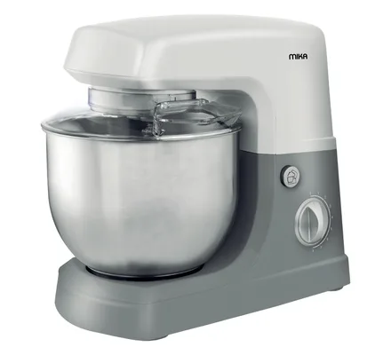 Mika Stand Mixer, 5L, with SS Bowl, White & Grey