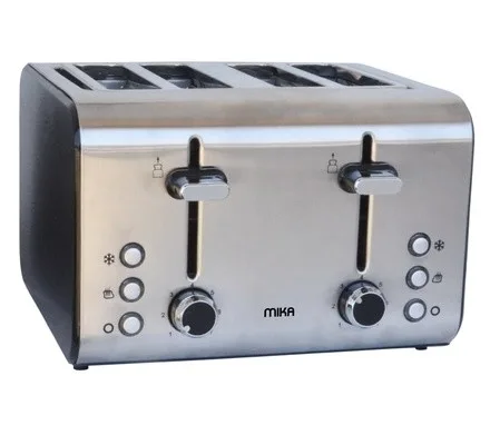 Toaster, 4 Slice, 1400W – 1600W, Stainless Steel-Mika