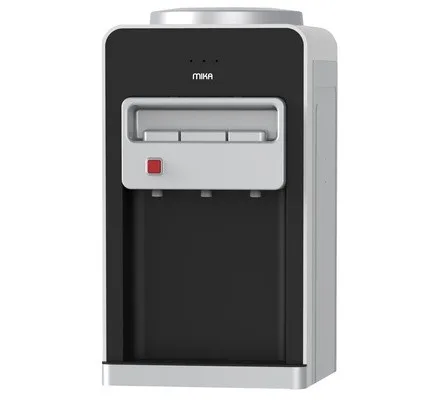 Water Dispenser, Table top, Hot, Normal & Cold, Electric cooling, Silver & Black-Mika