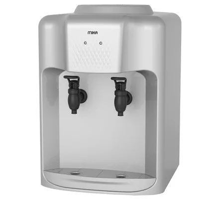 Water Dispenser, Table top, Hot & Normal, Silver & Black-Mika